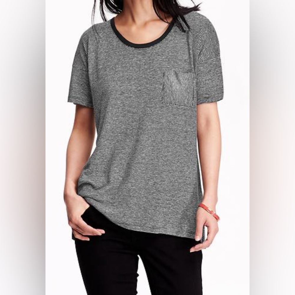 COPY - Old Navy Linen-Blend Boyfriend Tee